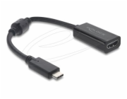 Delock - Kabel adaptéru - USB-C s piny (male) do HDMI s piny (male) - 15 cm - cerná - podpora 8K60Hz (7680 x 4320), podpora režimu DP Alt, podpora HDR10