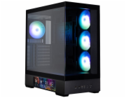 Zalman skříň P40 DS / ATX / 4x120mm ARGB fan / 2xUSB 3.0 / USB-C / displej / panoramatická / černá