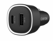 CANYON car charger OnDrive 85 PD 83W USB-A+USB-C Black