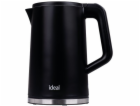 IDEAL Konvice 1,7 l, ocelové tělo, výkon 1500 W, černá