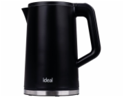 IDEAL Konvice 1,7 l, ocelové tělo, výkon 1500 W, černá