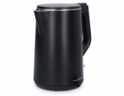 NEDIS rychlovarná konvice KAWK361EBK/ objem 1.5 l/ otáčení o 360°/ spotřeba 2200 W/ černá/ plast