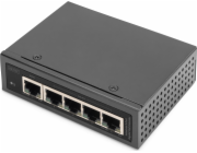 DIGITUS Industrial 5-Port Gigabit PoE Extender 1-Port 802.3bt PoE to 4-port 802.3af/at