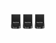 SanDisk Ultra Fit - Jednotka USB flash - 32 GB - USB 3.1 - černá (balení 3)