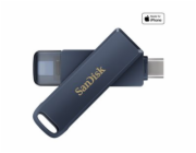 SanDisk Phone Drive - Jednotka USB flash - 64 GB - USB-C / Lightning - metalická modrá