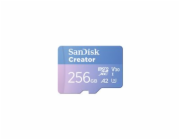 SanDisk Creator - Paměťová karta flash (adaptér microSDXC na SD zahrnuto) - 256 GB - A2 / Video Class V30 / UHS-I U3 - microSDXC UHS-I