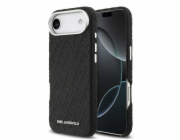 Karl Lagerfeld Grained PU Repeated Logo MagSafe kryt iPhone Air čierny