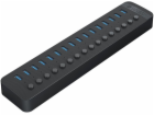 Orico USB HUB aktivní hub 16xUSB-A 5Gbps BC 1.2 78W černý