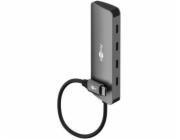 Goobay Goobay Slim 4portový rozbočovač USB typu C (šedý)