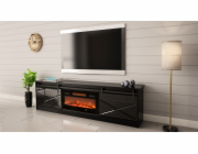 RTV GRALERO + krbová skříň 200x56,7x35 černá/černý lesk