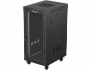 Lanberg FF01-6824-12BL rack 24U Volně stojící rack Černá