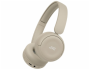JVC HA-S59W Sluchátka s mikrofonem Kabelový a bezdrátový Přes hlavu Hudba / volný čas USB typu C Bluetooth Béžová