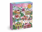 Galison Fóliové puzzle Joy Laforme Zasněžená vesnice 1000...