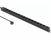 Qoltec PDU napájecí lišta pro RACK | 16A | 16xSCHUKO | Vertikální | 1,8 m