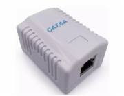 Gembird Stíněná zásuvka na omítku 1xRJ45, kat. 6A FTP, bílá