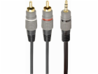 Gembird Stereofonní kabel minijack 3,5 mm na 2*RCA 2,5 m ...