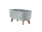 Květináč Prosperplast Gracia, O 39 x 19,5 cm, šedý