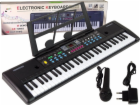 LeanToys Klávesnice MQ-6112, mikrofon, držák not, 61 kláves