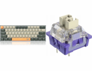 Redragon Redragon K606 Lakshmi Red spínací klávesnice (K606-OG&GY&BK) + A113 HP1 Panda Keycaps (A113 HP1)