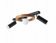 Lamkur Stropní svítidlo Otis 49120, 2x15W E27, 1x5W G9, dub/černá