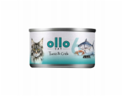 OLLO Cat nr 6 Tuna & Crab in broth - wet cat food - 70g