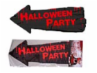 Nástěnná šipka Halloween party, 50 cm