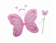 Kostýmový set motýla, růžová barva 