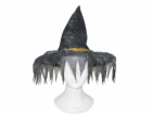 Čarodějnický černý klobouk  s třásněmi