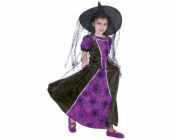 Kostým čarodejnice s pavoučími detaily, velikost 140