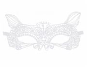 Krajková škraboška, bílá