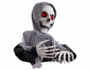 Halloween kostra s červenýma očima