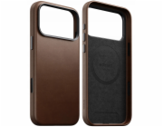 Nomad Traditional Leather Case - kožené pouzdro kompatibilní s MagSafe pro iPhone 17 Pro (hnědé)
