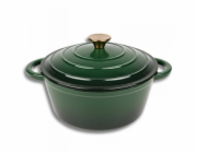 Atusa smaltovaný litinový hrnec zelený 22 cm 3 l HAGE