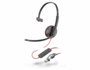 Poly Blackwire 3210 náhlavní souprava, USB-C/A adaptér, mono