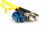 Optický patchkabel duplexní, LC-ST 9/125um SM, 1m, OS2