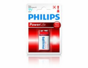 Philips baterie 9V PowerLife, alkalická - 1ks