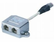 Digitus CAT 5e, 2x 1: 1, propojovací adaptér, stíněný 2x RJ45-zásuvka na 1x RJ45-Plug, délka 0,19 m