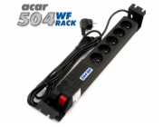 19" napáj.pan.Acar 504WF 5x220V-3m black+přep.ochr