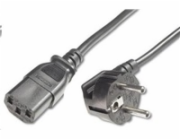 PREMIUMCORD Kabel napájecí 230V/10A, zahnutá vidlice,  2m