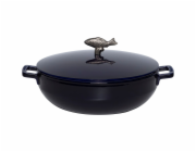 Staub La Cocotte 28cm rund Bouillabaisse Topf dunkelblau
