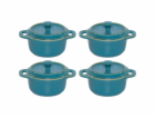 Staub Mini Cocotte Set 4-tlg. rund, Keramik, antik-türkis