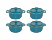 Staub Mini Cocotte Set 4-tlg. rund, Keramik, antik-türkis