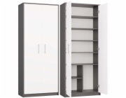 UZAVŘENÝ REGÁL OLIV 2D ANTRACIT/BÍLÁ SADA