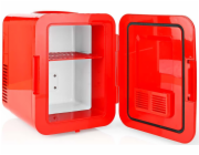 NEDIS Melissa přenosná mini lednička/ objem 4 litry/ chlazení 8 - 18 °C/ AC 100 - 240 V / 12 V/ spotřeba 48 W/ červená