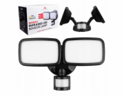 Maclean LED nástěnné svítidlo, PIR senzor MCE524B 20W, 1500lm, IP65. Neutrální bílá 4000K, černá