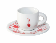 Bialetti Sada 2 moka šálků ve tvaru srdce, včetně podšálků