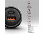 AXAGON PWC-PQ48 nabíječka do auta 48W, USB-A + USB-C, PD3.0/PPS/QC4+/SFC/Apple