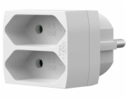 NEDIS síťový rozbočovač/ 2x zásuvka typu C (bez kolíku)/ 250 V AC 50/60 Hz/ 2,5 A/ 1100 W/ bílý