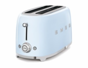 Smeg TSF02PBEU, toustovač / topinkovač, 4 toasty, 6 úrovní opékání, zásuvka na drobky, styl. 50. let, pastelově modrý