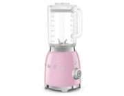 Smeg BLF03PKEU mixér, 800 W, 4 programy, funkce pulse, 18000 RPM, nerezové ostří, Ice crush, 50 s Style, růžový